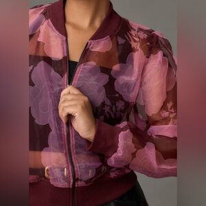 Anthropologie Dolan Sheer Organza Bomber Jacket